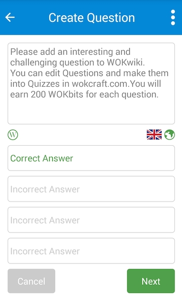6. Create questions and be a part of WOK!