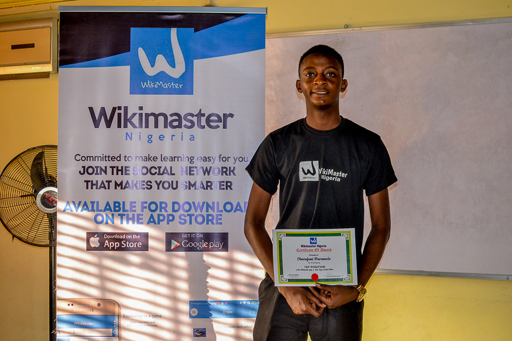 WikiMaster quizathon winner Nigeria 180818